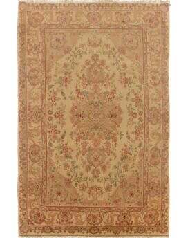 This is a Tabriz Hand Made Area Rug from China. It measures about 4 by 6 and is available at our online rug store.