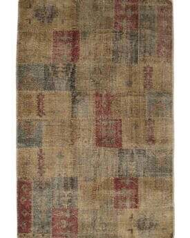 6 by 9 india rug patch work design wool